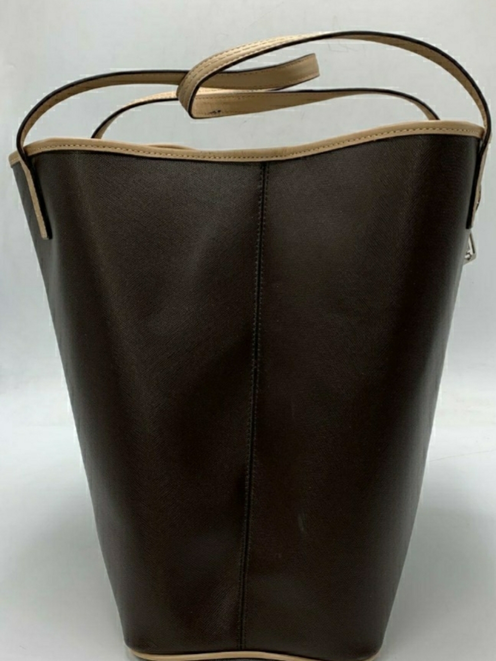 Authentic Coach Brown and Tan Leather Tote Bag w/ COA - Picture 5 of 8